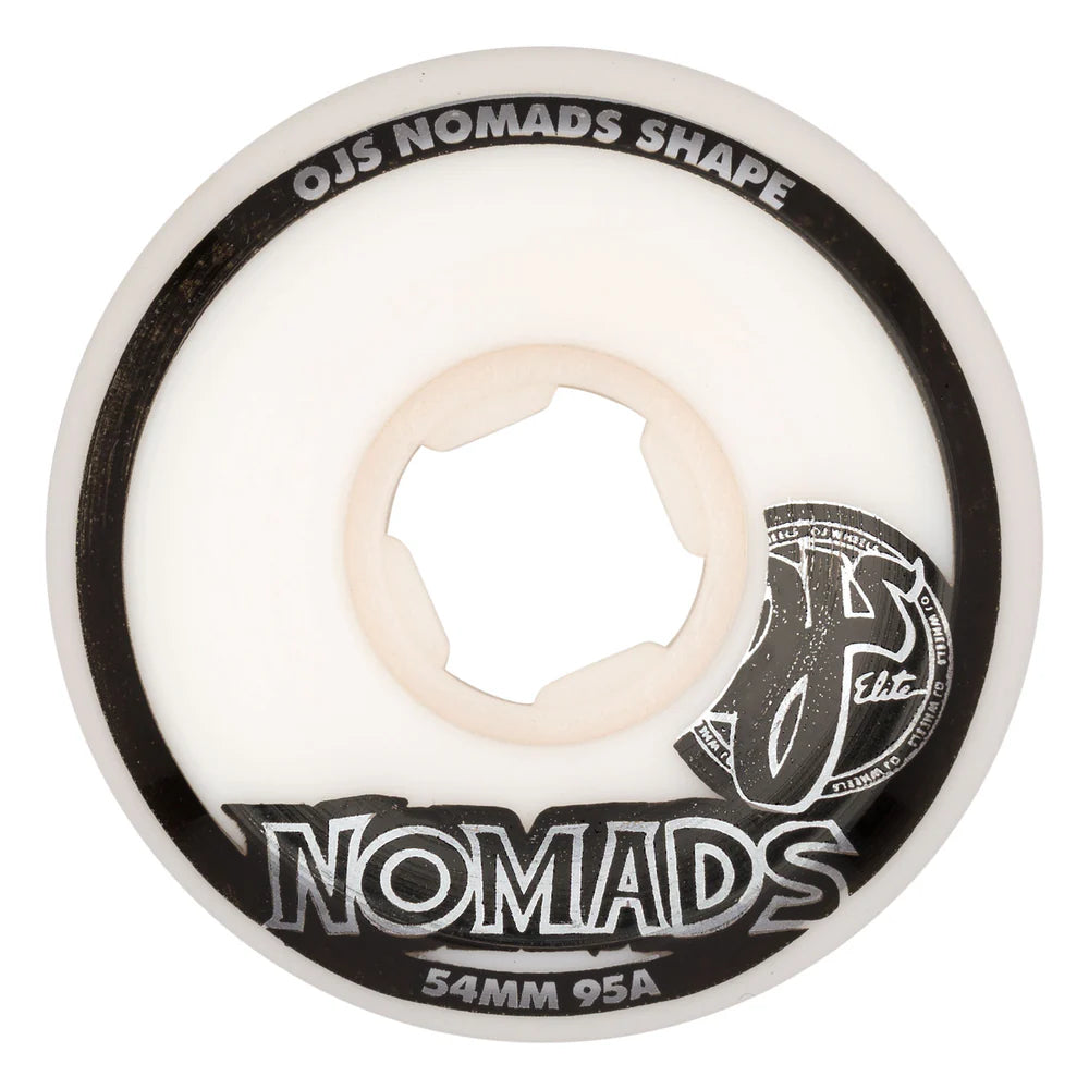 OJS Elite White Nomads 95A 54mm Skateboard Wheels Skateboard Wheels OJS 