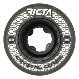 RICTA Crystal Cores Clear Wide 95A 53mm Skateboard Wheels Skateboard Wheels Ricta 