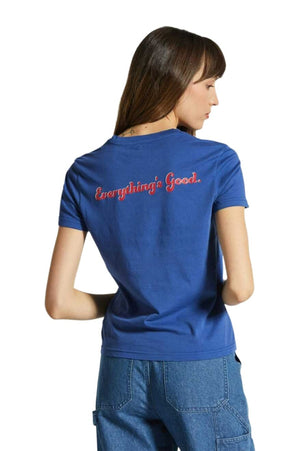 BRIXTON Women's Everythings Good Fitted T-Shirt Surf The Web Women's Short Sleeve T-Shirts Brixton 