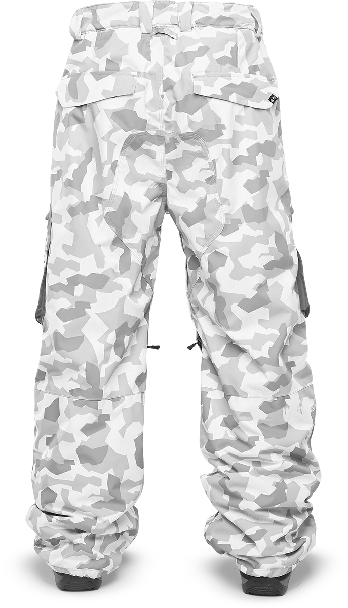 White camo snow pants top