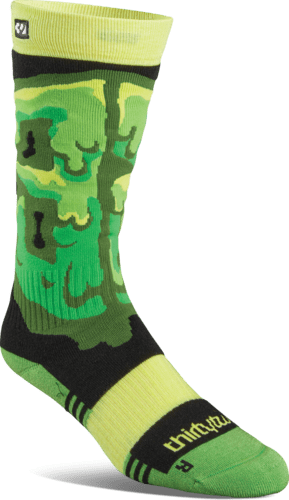 THIRTYTWO Youth Double Snowboard Socks Black/Green Youth Snowboard Socks Thirtytwo 