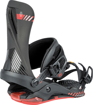 NITRO Phantom+ Snowboard Bindings Ultra Black 2025 Men's Snowboard Bindings Nitro 