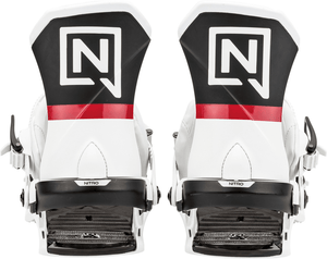 NITRO Team Pro Snowboard Bindings White 2025 Men's Snowboard Bindings Nitro 