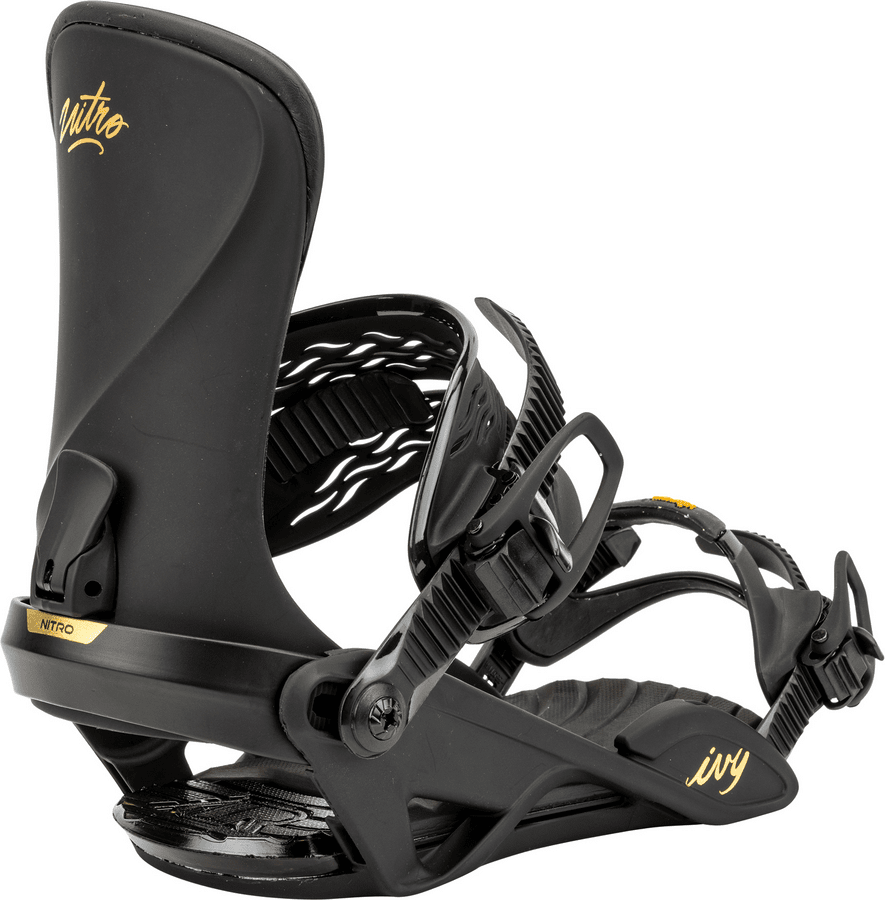 NITRO Women's Ivy Snowboard Bindings Ultra Black 2025 Women's Snowboard Bindings Nitro 