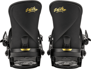 NITRO Women's Ivy Snowboard Bindings Ultra Black 2025 Women's Snowboard Bindings Nitro 