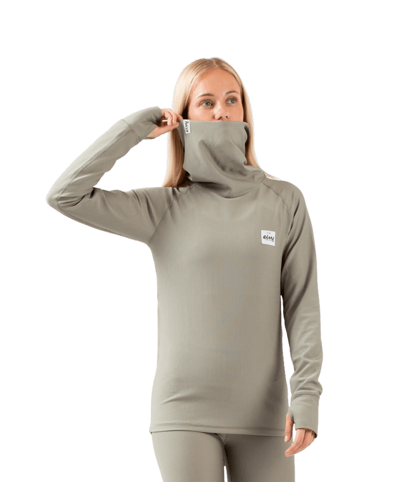 EIVY Women's Icecold Gaiter Rib Base Layer Top Faded Oak Women's Base Layers Eivy 