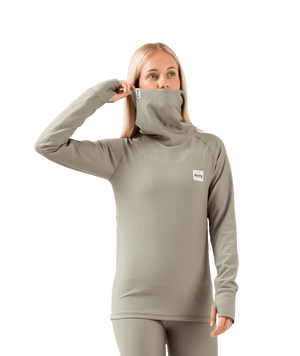 EIVY Women's Icecold Gaiter Rib Base Layer Top Faded Oak Women's Base Layers Eivy 