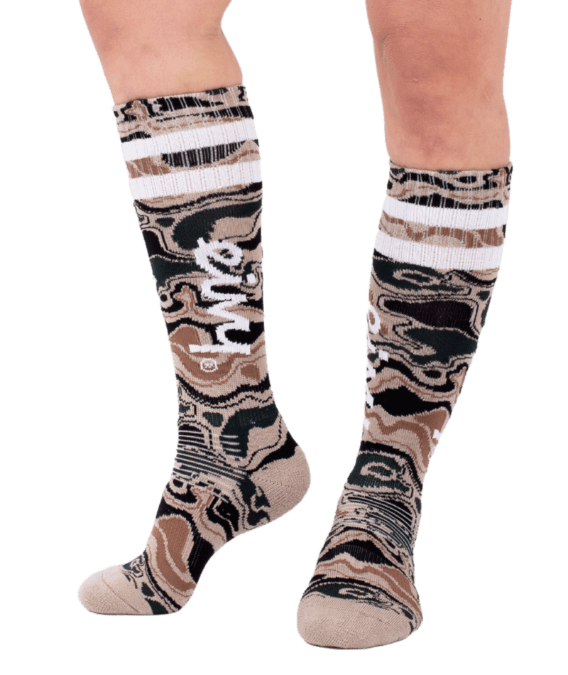 EIVY Women's Cheerleader Wool Snowboard Socks Curve Camo Women's Snowboard Socks Eivy 