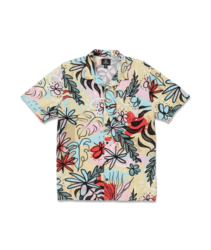 VOLCOM Purestone Short Sleeve Button-Up Shirt Fog Men's Short Sleeve Button Up Shirts Volcom 