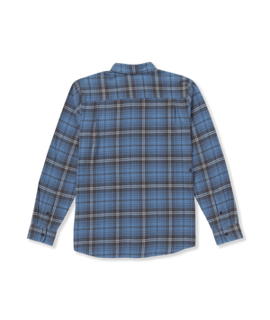 VOLCOM Caden Plaid Long Sleeve Button Up Blueberry Men's Long Sleeve Button Up Shirts Volcom 