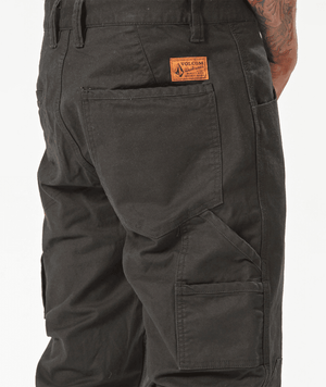 VOLCOM Workwear Caliper Cuffed Pants Black Men's Pants Volcom 