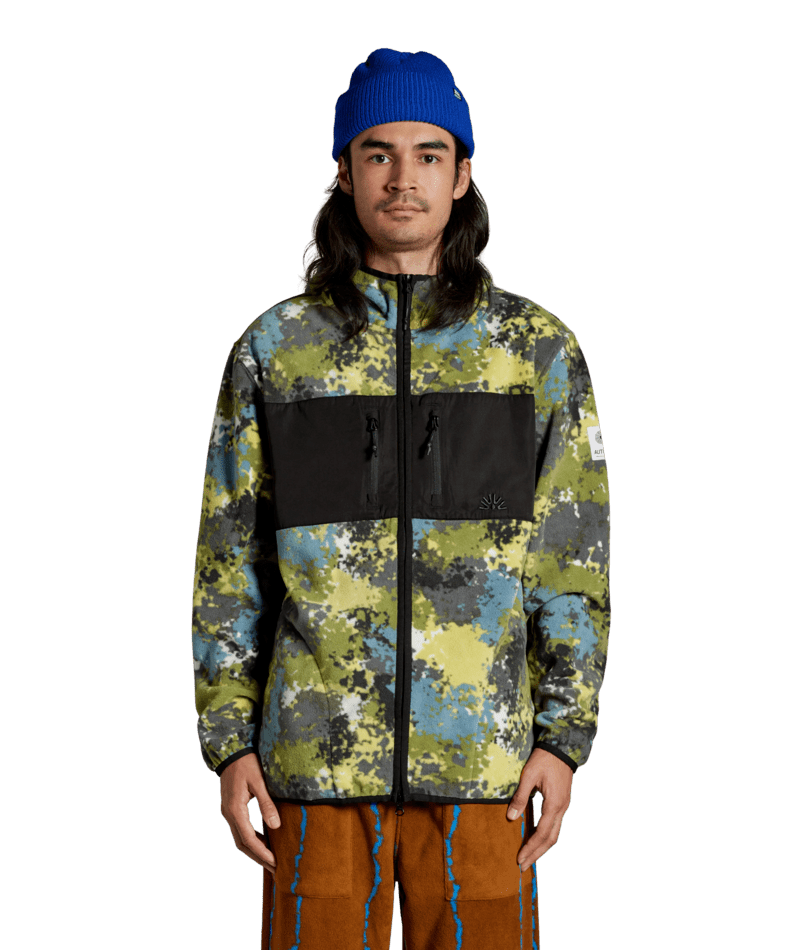 AUTUMN Hooded Fleece Sweater Moss Camo Men's Zip Hoodies Autumn 