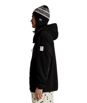 AUTUMN Hooded Fleece Sweater Black Men's Zip Hoodies Autumn 