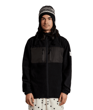 AUTUMN Hooded Fleece Sweater Black Men's Zip Hoodies Autumn 