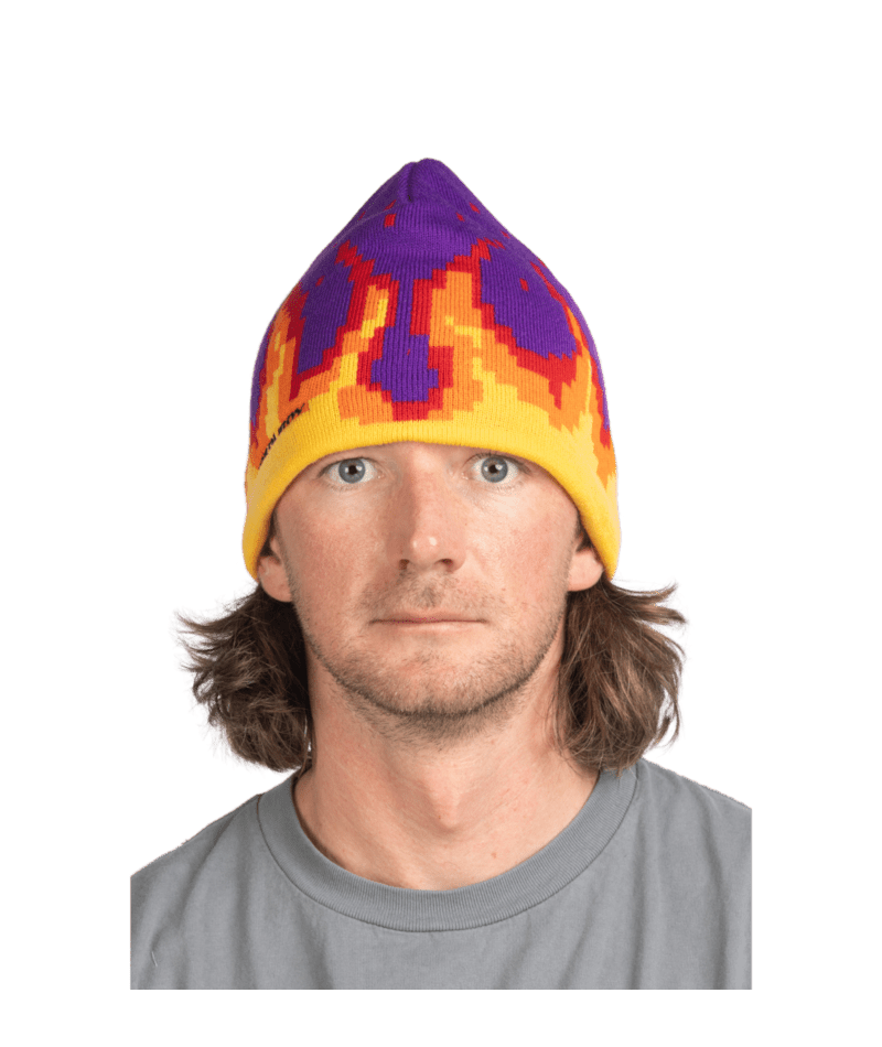 CORDUROY Digi Flames Beanie Purple Men's Beanies Corduroy 