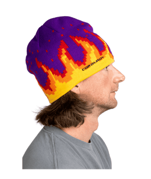 CORDUROY Digi Flames Beanie Purple Men's Beanies Corduroy 