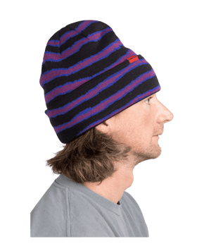 CORDUROY Ripped Stripe Beanie Black Men's Beanies Corduroy 