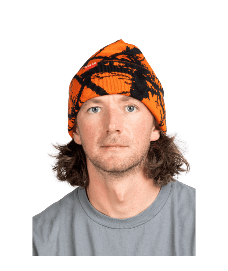 CORDUROY Twig Camo Beanie Safety Orange Men's Beanies Corduroy 