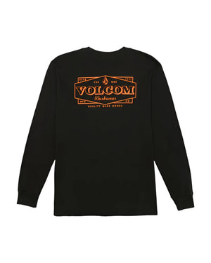 VOLCOM Workwear Union Long Sleeve T-Shirt Black Men's Long Sleeve T-Shirts Volcom 