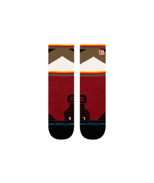 STANCE X Jimmy Chin Mid Wool Crew Socks Red Men's Socks Stance 