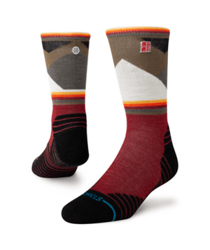 STANCE X Jimmy Chin Mid Wool Crew Socks Red Men's Socks Stance 