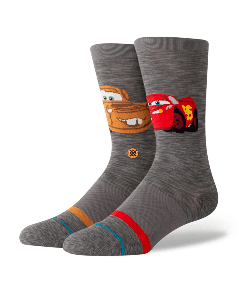 STANCE Pixar X Stance Kachow Crew Socks Dark Grey Men's Socks Stance 