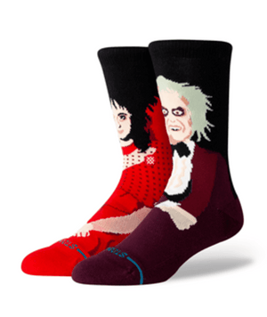 STANCE Beetlejuice X Stance Dearly Beloved Crew Socks Maroon Men's Socks Stance 