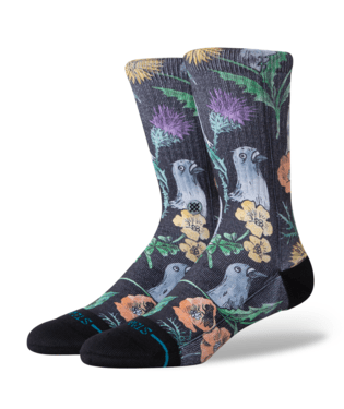 STANCE Todd Francis X Stance Just Flocked Crew Socks Black Men's Socks Stance 