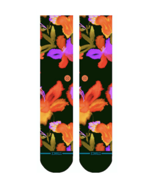 STANCE Watered Crew Socks Black Men's Socks Stance 