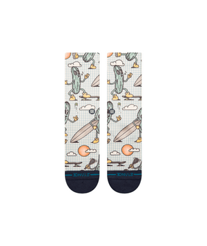 STANCE Feeling Pickled Crew Socks Cream Men's Socks Stance 