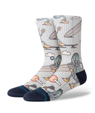 STANCE Feeling Pickled Crew Socks Cream Men's Socks Stance 