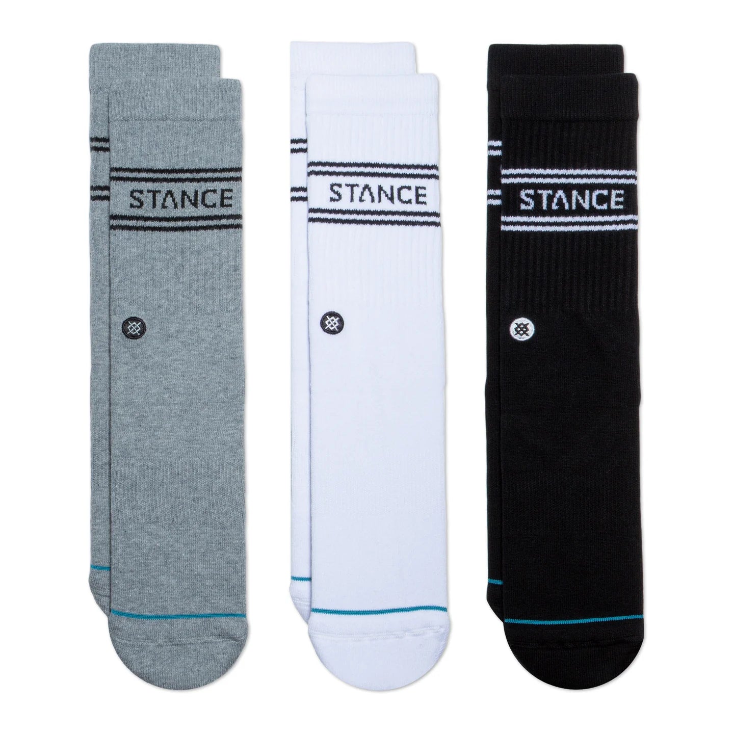 STANCE Basic Crew 3 Pack Socks Multi Men's Socks Stance 