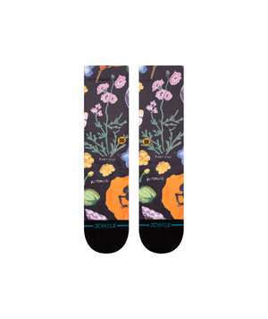 STANCE Lucias Floral Socks Black Men's Socks Stance 