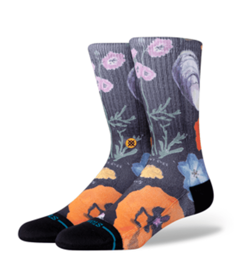 STANCE Lucias Floral Socks Black Men's Socks Stance 