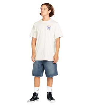 VOLCOM Octoparty T-Shirt Off White Heather Men's Short Sleeve T-Shirts Volcom 