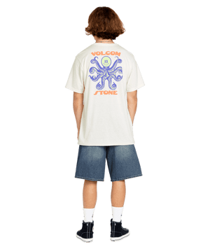 VOLCOM Octoparty T-Shirt Off White Heather Men's Short Sleeve T-Shirts Volcom 