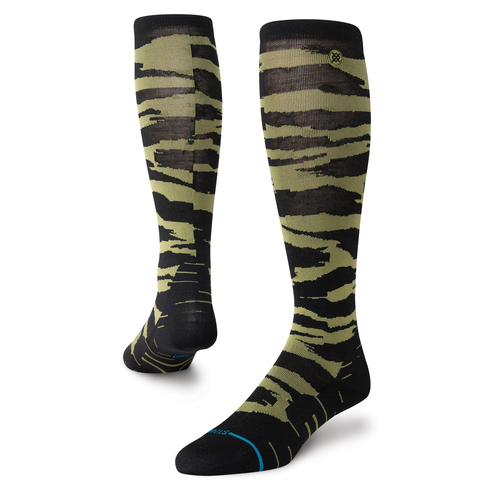 STANCE Creeky Meadow Performance Wool Snow Socks Black Men's Snowboard Socks Stance 