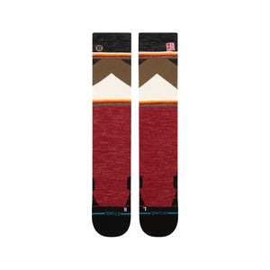 STANCE Jimmy Chin Performance Wool Snow Socks Red Men's Snowboard Socks Stance 