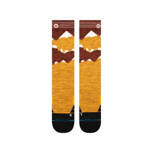 STANCE Windy Peaks Wool Snow Socks Gold Men's Snowboard Socks Stance 