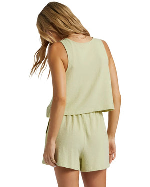 BILLABONG Women's Harbor Boxy Tank Top Light Avocado Women's Tank Tops and Halter Tops Billabong 