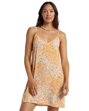 BILLABONG Women's 90's Babe Mini Slip Dress Peach Whip Women's Dresses Billabong 