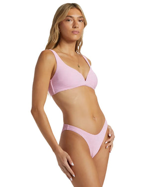 BILLABONG Women's Tanlines Dion Plunge Bikini Top Pink Dream Women's Bikini Tops Billabong 