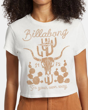 BILLABONG Women's Go Your Own Way T-Shirt Salt Crystal Women's T-Shirts Billabong 