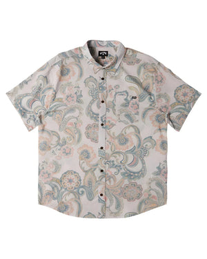 BILLABONG Sundays Short Sleeve Button Up Shirt Foam Men's Short Sleeve Button Up Shirts Billabong 