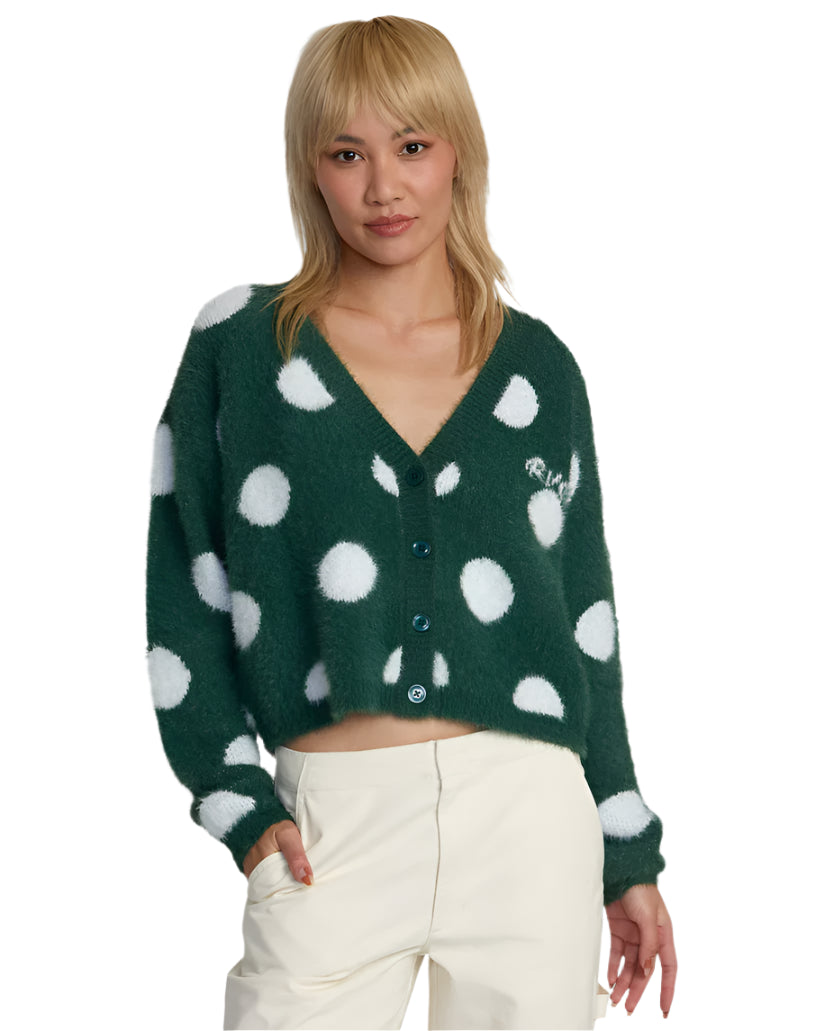 RVCA Women's Happy Hour Cardigan Pine Needle