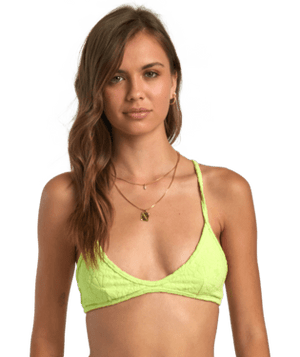 RVCA Women's Dolly Crossback Bikini Top Daiquiri Green Women's Bikini Tops RVCA 