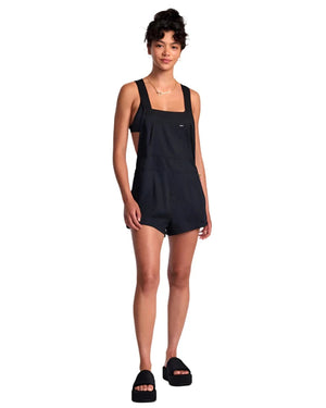 RVCA Women's Cleared Beach Coverup Romper RVCA Black Women's Rompers & Jumpsuits RVCA 