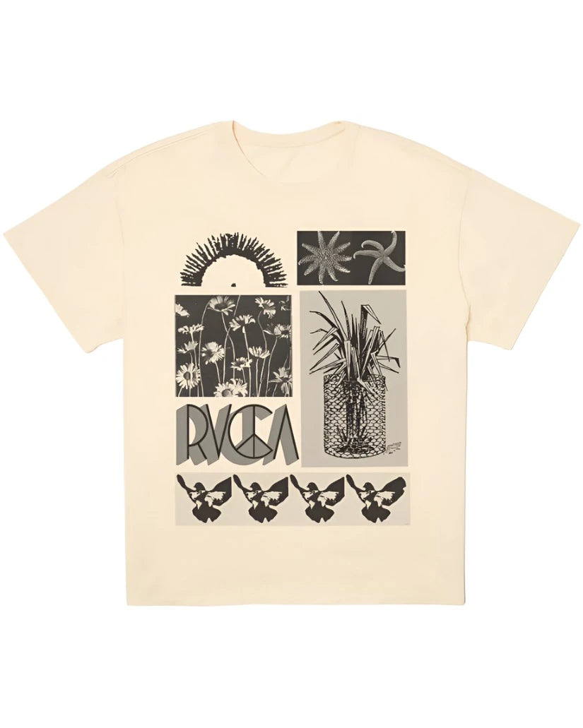 RVCA Women's Baggie T-Shirt Cream Women's Short Sleeve T-Shirts RVCA 