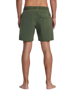 RVCA VA Pigment Elastic Waist Boardshorts Olivine Men's Boardshorts RVCA 