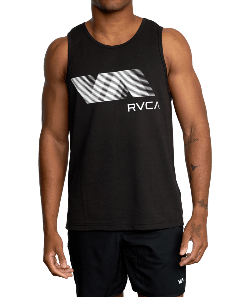 RVCA Blur Tank Top Black Men's Tank Tops RVCA 